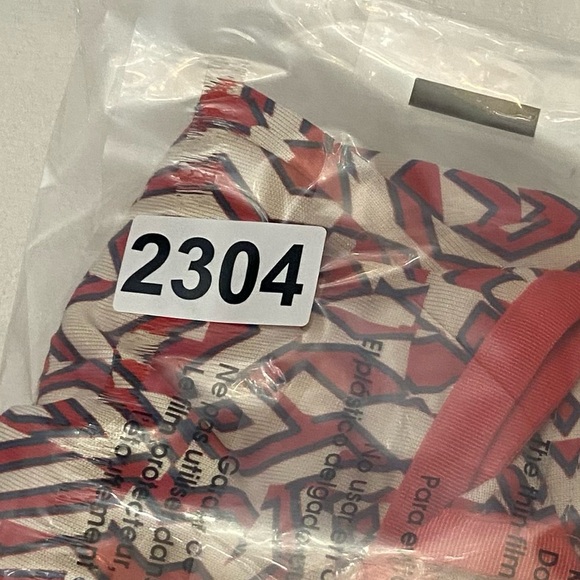 DVF Diane Von Furstenberg vintage Red geo pull-on elastic Skirt 2304 - Picture 8 of 8